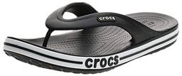 Chinelo Bayaband Flip Crocs, Adulto Unissex, Black/White, 38