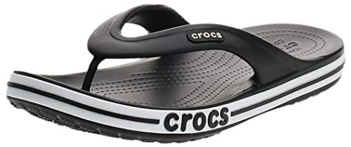 Chinelo Bayaband Flip Crocs, Adulto Unissex, Black/White, 42