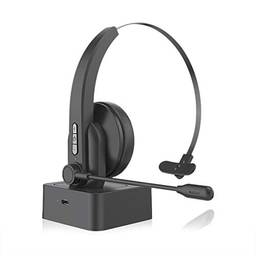 Houshome OY631 fone de ouvido de ouvido único Fones de ouvido Bluetooth com microfone com cancelamento de ruído fone de ouvido montado para telefones celulares PC Tablet