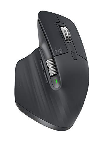 Mouse sem fio Logitech MX Master 3 com Sensor Darkfield para Uso em Qualquer Superfície, Conexão USB Unifying ou Bluetooth com Easy-Switch para até 3 dispositivos e Bateria Recarregável