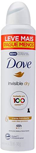 Antitranspirante Aerossol Invisible Dry Violeta e Frésia Branca Dove 250ml Tamanho Especial