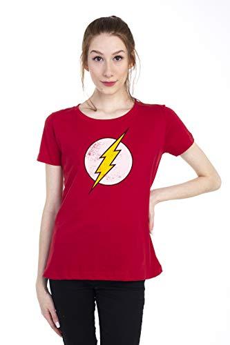 Camiseta flash logo baby look, clube comix, unissex, vermelho BLM