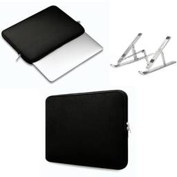 Case Capa Luva Para Notebook e Macbook + Suporte Para Notebook Alumínio Ajustável Dobrável - (C7COMPANY) (13,3 Polegadas)