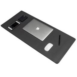 Mouse Pad Desk Pad Couro Ecológico - KingPad (60x30, Black)