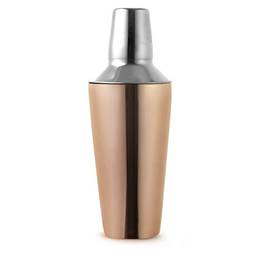 Mimo Style Coqueteleira Inox na Cor Bronze, Com Coador e Capacidade Para 500 ml, à Prova de Vazamento, Material Aço Inoxidável de Qualidade, Mede 22,5cm de Altura