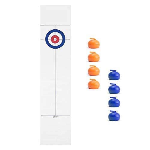 Jogo de Curling de Mesa com 8 Pedras Pucks para Crianças e Adultos Jogo Familiar Curling Jogo de Tabuleiro