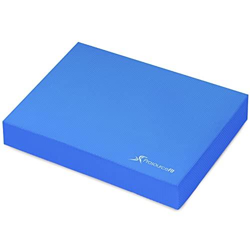 ProsourceFit Almofada de equilíbrio para exercícios, tapete de espuma acolchoada antiderrapante e joelheira para treinamento de fitness e estabilidade, ioga, fisioterapia 38 x 30 cm, azul