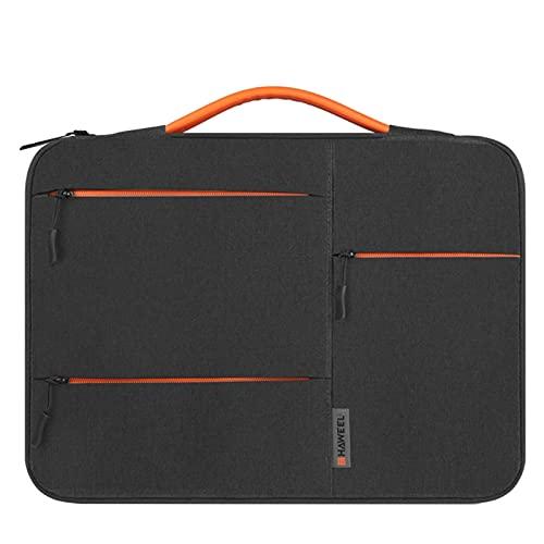 Tomshin Bolsa de mão universal para laptop de 15 polegadas à prova d'água com proteção de várias camadas com alça de poliuretano