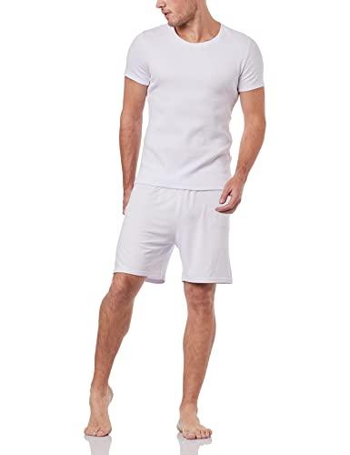 Conjunto Camiseta E Shorts Loungewear, basicamente., Masculino, Branco, M
