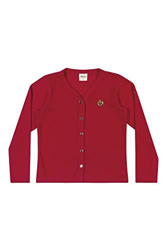 Cardigan em new trico naturalle, Elian, meninas, Vermelho, 8