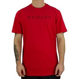 Camiseta Oakley Masculina Bark Tee, Vermelho, G
