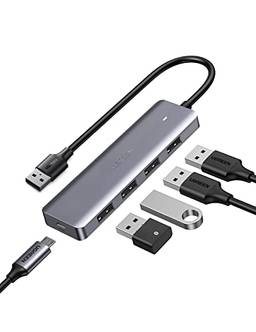 UGREEN USB 3.0 Hub 4 portas extensor USB compatível com MacBook Mac Pro Mini iMac Surface Pro XPS IdeaPad MateBook X Pro Notebook PC USB Flash Drives HDD móvel