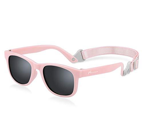 Óculos de sol para bebês Nacuwa – Óculos de sol 100% à prova de UV para bebês, crianças – Idades 0-2 anos – Capa e bolsa incluídas
