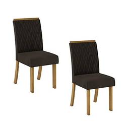 Conjunto de 2 Cadeiras Vega-henn - Marrom