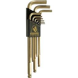 Bondhus 38099 GoldGuard Conjunto de chaves L esferográficas - 9 peças métrico