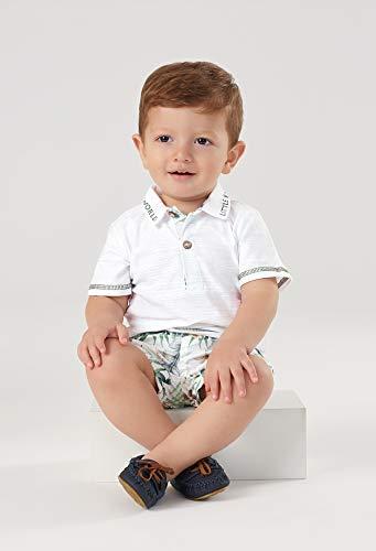 Camisa Polo e Bermuda, Up Baby, Meninos, Branco Especial, 01