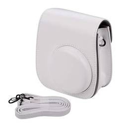 Miaoqian Porta-bolsa para câmera instantânea portátil em couro PU com alça de ombro compatível com Fujifilm Fuji Instax Mini 11