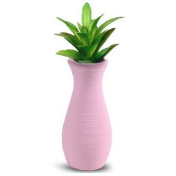 Vaso Decorativo Vasinho de Ambiente Decoração Planta Suculenta Cacto Artificial (Rosa)