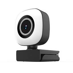 calau Webcam 4K USB Plug and Play com luz de microfone embutida para ensino online de videoconferência com transmissão ao vivo
