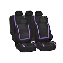Wakauto Capa de assento de carro universal para assento de automóvel, resistente ao desgaste, tapete protetor de assento de carro, acessório interno de carro, 9 peças (roxo)