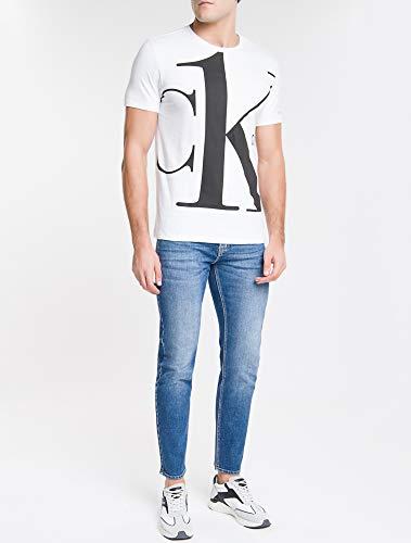 Camiseta Estampada, Calvin Klein, Masculino, Branco, P