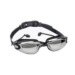 NEARAY Óculos de Natação Antiembaçante Profissional Máscara de Natação, Unissex Adulto óculos de Piscina com Tampões de Ouvido à Prova D'água (Azul)
