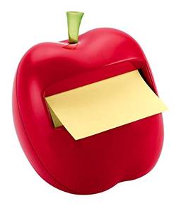Post-it Dispensador de notas pop-up, dispensador em forma de maçã e notas pop-up super pegajosas, 7,6 x 7,6 cm, 1 bloco/pacote (APL-330)