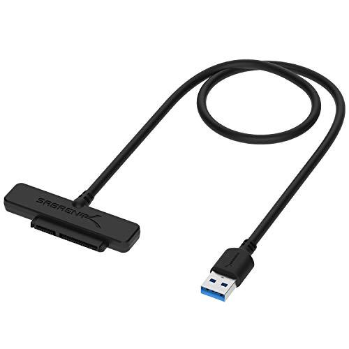 Sabrent USB 3.0 para SSD/SATA I/II/IIIAdaptador de disco rígido de 2,5 polegadas (EC-SSHD), preto