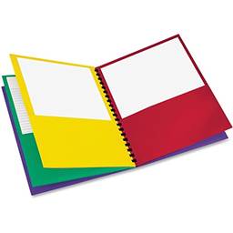 Oxford Pasta de papel com 8 bolsos, tamanho carta, capacidade para 200 folhas, multicolorido, vermelho, verde, amarelo, roxo (99656), multicilor, 21 x 28 cm
