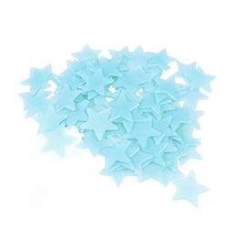 Adesivos de parede Decdeal com 100 peças de estrelas 3D, que brilham no escuro, adesivos de parede de plástico fluorescente luminosos para quarto de bebê, quarto, teto e decoração de casa