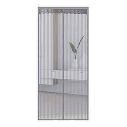 yeacher Tela de porta magnética de 32 x 82 polegadas Cortina de gaze anti-mosquito Tela de cortina de porta de verão Rede mosquiteira sem perfuração Decoração de casa com ventilação translúcida