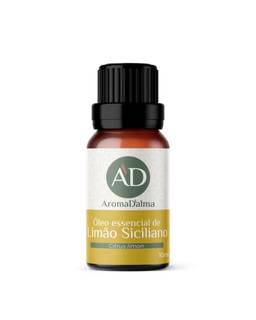 Óleo Essencial De Limão Siciliano 100% Puro - 10ml - Ideal Para Difusor e Aromaterapia I Aroma Cítrico e Fresco I Aroma D'alma