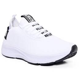 Tênis Esportivo Masculino Lançamento BF Shoes (39, Branco/Preto)