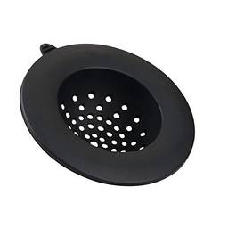 iDesign Coador de pia de cozinha de silicone flexível sem BPA, 11 x 11 x 3,5 cm, preto