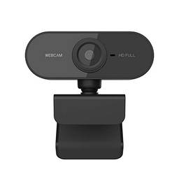 Webcam Full HD 1080p com microfone, Webcams USB para computador portátil para PC, para chamadas de vídeo, gravação, conferência e jogos (Preto, OneSize)