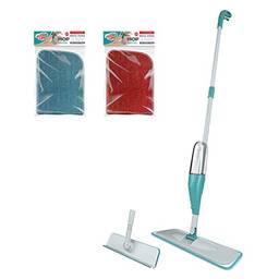 Flash Limp Kit Mop Spray 2 Em 1 + 2 Refis extra de Microfibra Para Chão, KIT0198, FlashLimp, Verde
