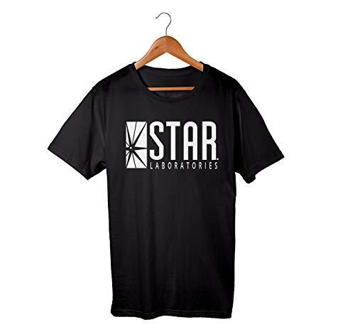 Camiseta Unissex Flash Star Labs Serie Laboratório Nerd 100% Algodão (Preto, M)