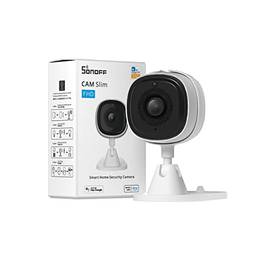 Câmera de Segurança Residencial Inteligente SONOFF, CAM Slim Câmera Interna 1080P HD, Com Visão Noturna Infravermelha, Detecção de Movimento, áudio Bidirecional, Monitoramento Remoto, Alarme de Segurança