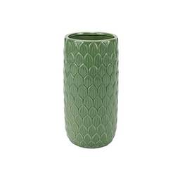 Vaso Decorativo em Cerâmica 10x21cm Verde