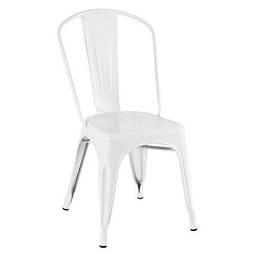 Cadeira Iron Tolix - Metal - Design industrial - Vintage - Branco
