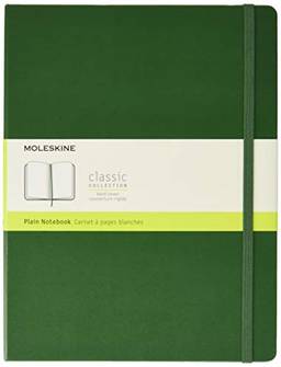 Moleskine Caderno clássico, capa dura, GG (19 x 24 cm), liso/branco, verde murta, 192 páginas