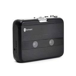 Strachey Mini toca-fitas cassete, rádio FM com entrada para fone de ouvido de 3,5 mm e controle de volume