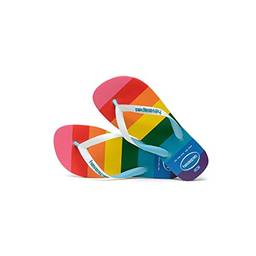 Chinelo Top Pride Rainbow, Havaianas, Adulto Unissex, Preto, 37/38