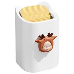 yeacher Lixeira de mesa fofa Mini criativa cesta de papel Mesa Lata de lixo Animais fofos Cesta de lixo Bancada de plástico Lixeira Balde de tampa para escritório em casa Cozinha Sala de chá