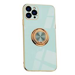 SHUNDA Capa para iPhone 12 Pro Max, capa ultrafina de silicone macio TPU com absorção de choque, capa com suporte magnético para iPhone 12 Pro Max 6,7 polegadas - azul claro