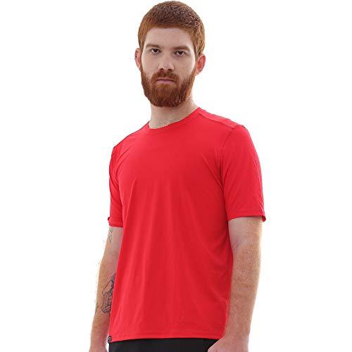 Camiseta UV Protection Masculina Manga Curta UV50+ Tecido Ice Dry Fit Secagem Rápida – EGG Vermelho