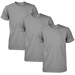 Kit com 3 Camisetas Masculina Dry Fit Part.B (Chumbo, G)