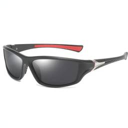 Óculos De Sol Lente Polarizada Masculino Preto E Vermelho UV400 Prática de Esporte C5