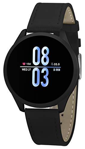 Relógio Smartwatch Unissex IFIST Pulseira em Couro, Bluetooth 4.0 e Whatsapp Tela LCD com contador de Calorias e Passos - Lançamento 2020