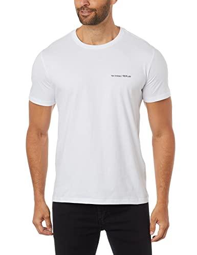 T-Shirt, Not Ordinary, Replay, Masculino, Branco, M